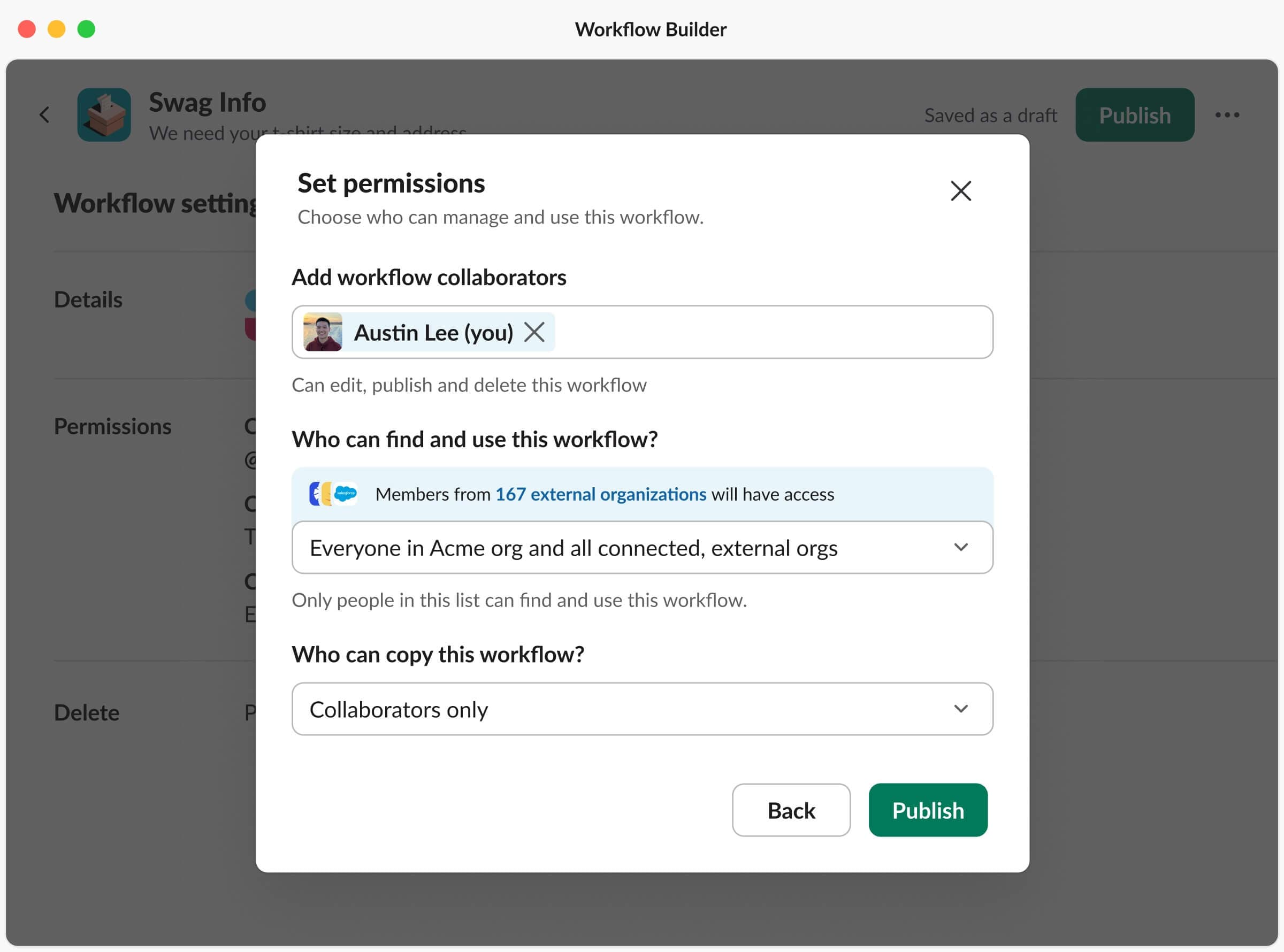 Workflow permissions iteration
